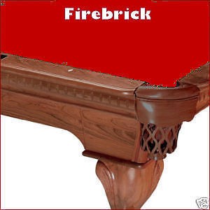 7' Firebrick ProLine Classic Billiard Pool Table Cloth Felt - SHIPS FAST!