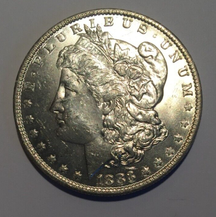 1883 - O  VAM 43  Morgan 90% Silver Dollar AU #W31
