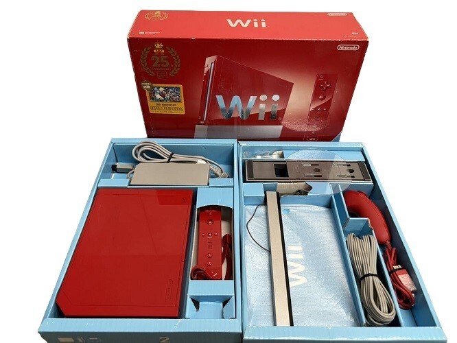 Nintendo Wii Super Mario Bros 25th Anniversary Limited Edition Red Console tesed