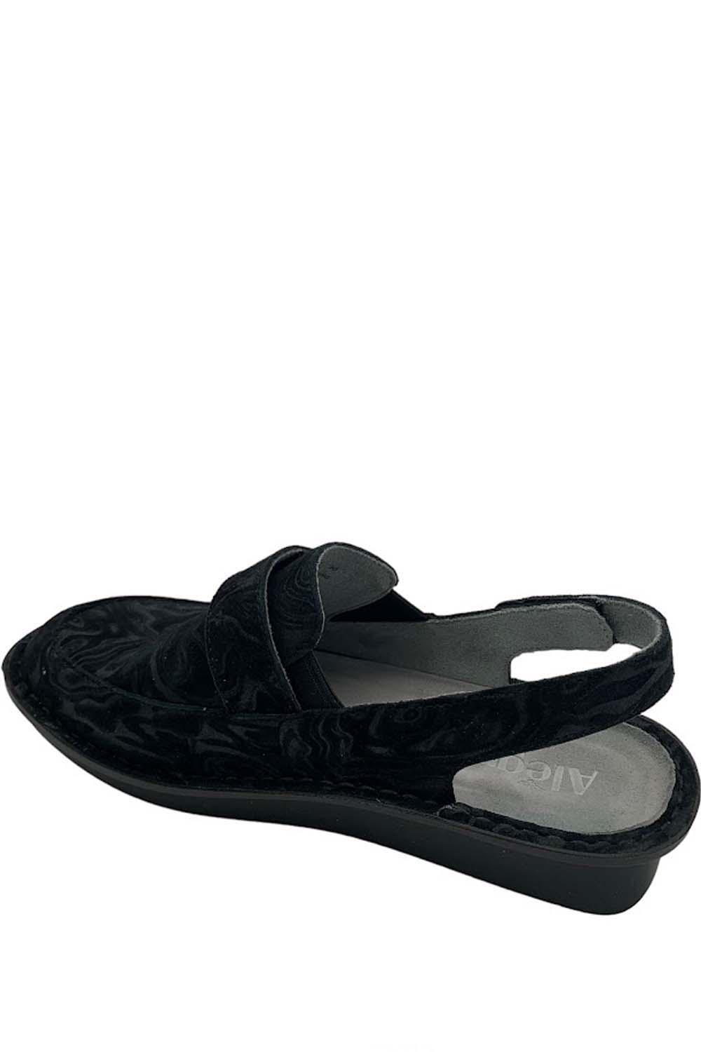 Alegria Leather Backstrap Clogs Farah Topography