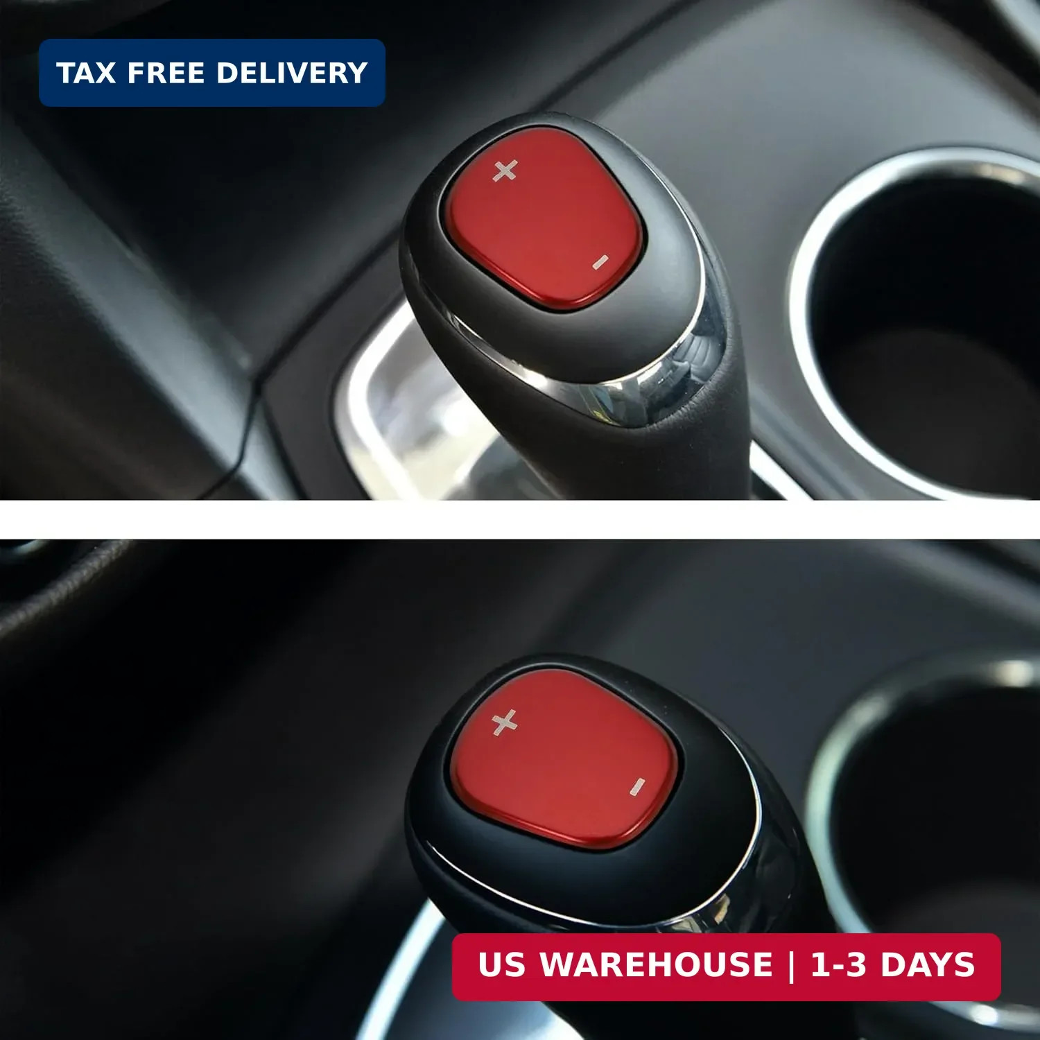TOMALL Stainless Steel Car Gear Shift Knob Cover Compatible with Chevy Equinox 2