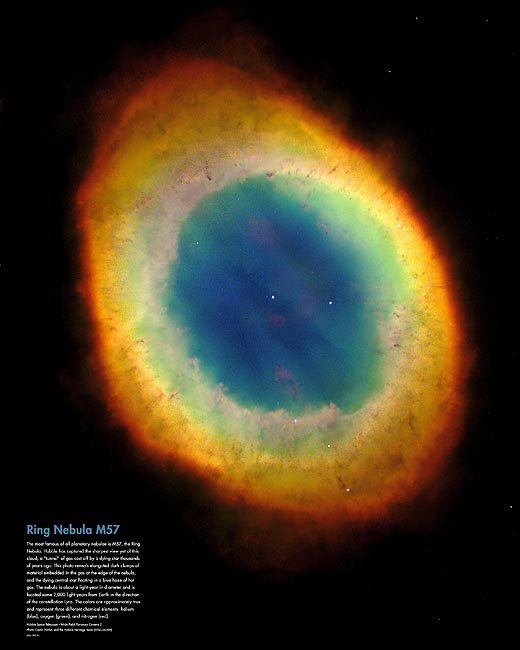 HUBBLE SPACE TELESCOPE RING NEBULA M57 NASA 8x10 GLOSSY PHOTO PRINT