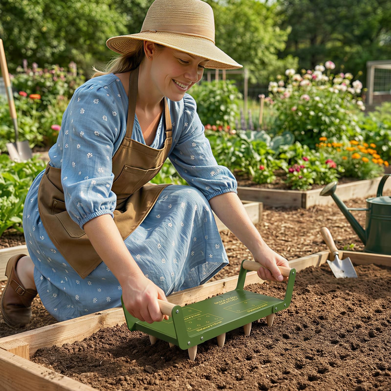 Seed Spacer Tool - Innovative Steel Gardening Template for Organized green