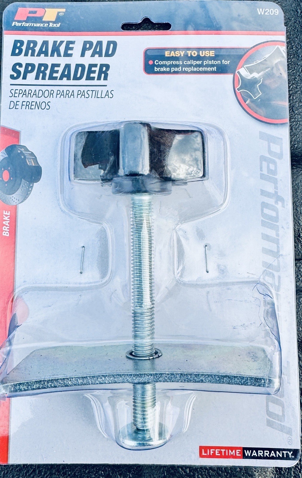 Performance Tool W209 Disc Brake Pad Spreader Tool,