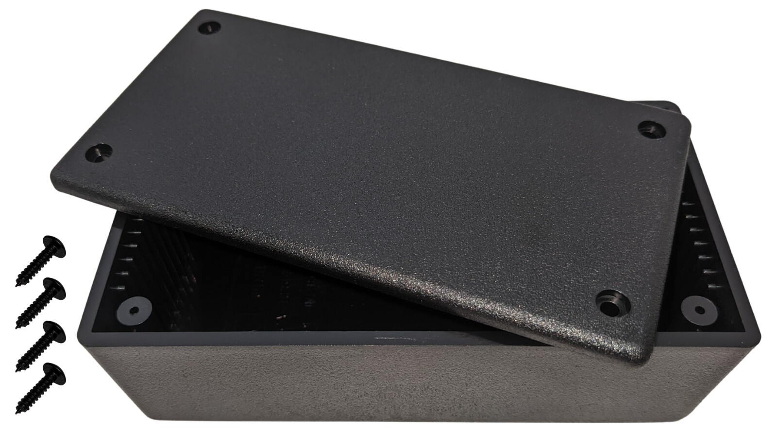 ABS Plastic Electronic Project Box with Screws & Lid, 4.9" x 2.5" x 1.5" (Black)
