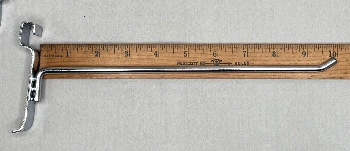 10" Slat Wire Wall Grid Hooks - Used 3 Chrome 1 Black