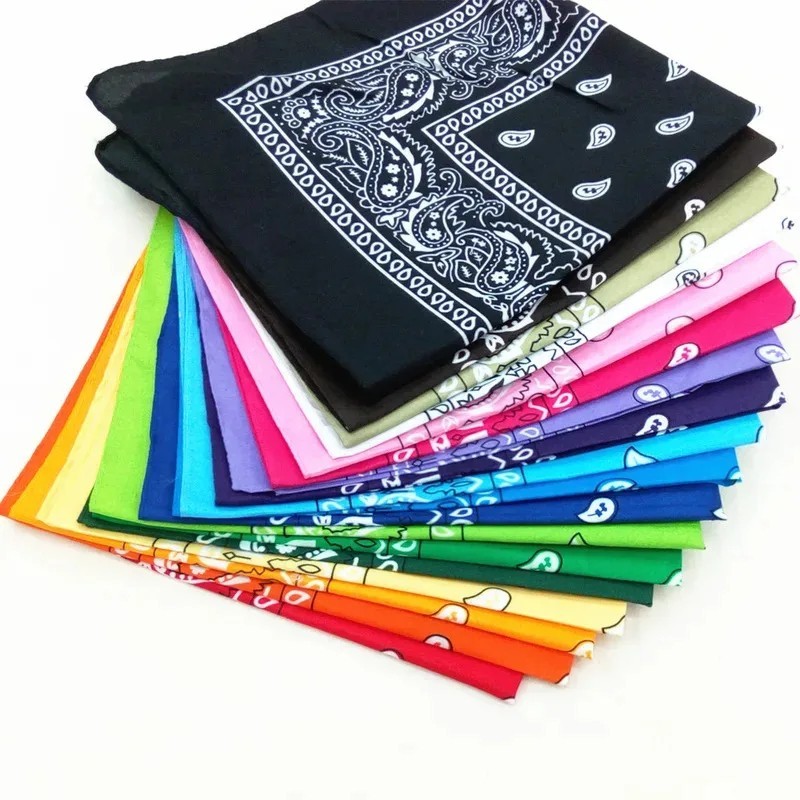 1/4/8pc Bandana 100% Cotton Paisley Print Double-Sided Scarf Head Neck Face Mask