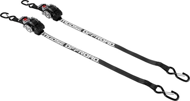Moose Retractable Ratcheting Tie-Downs 10'L x 1"W Black