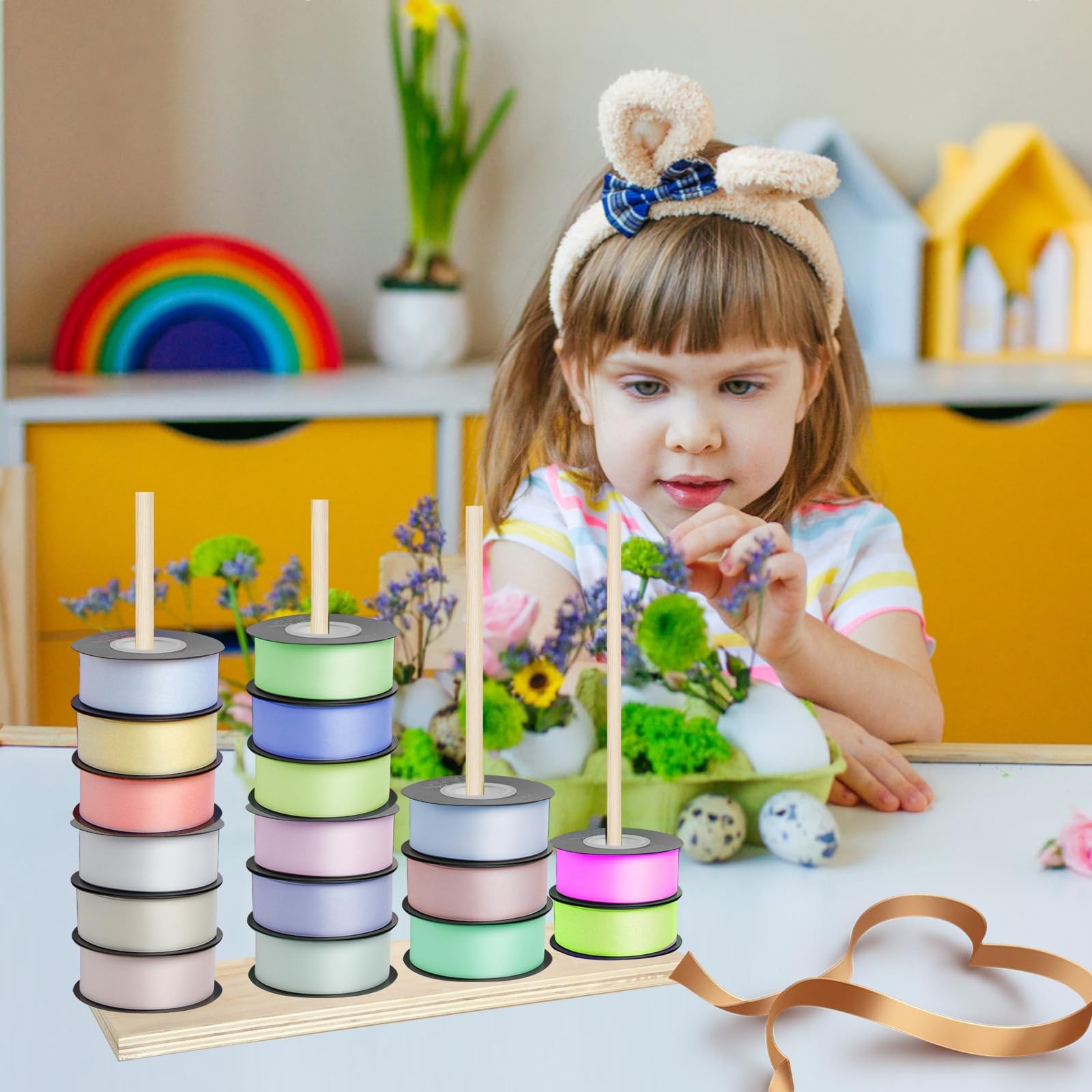 Ribbon Holder Organizer Rack, Easy to Install Rack Storage 1