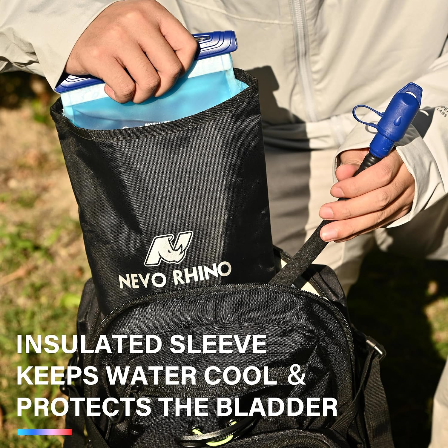 Hydration Bladder 2L-3L with Bladder Insulator | Water Bladder for Hiking Backpa