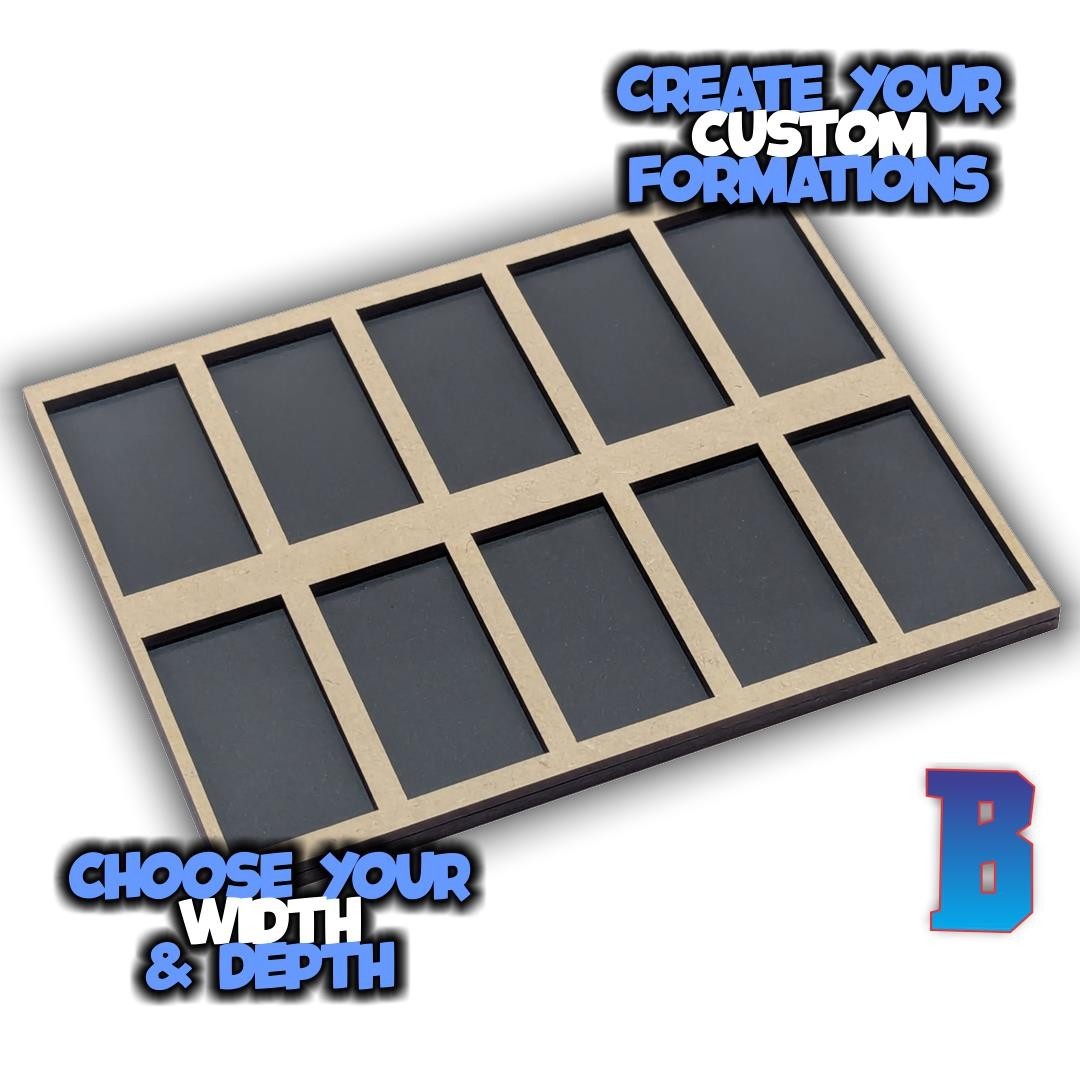 25mm x 50mm to 30mm x 60mm Magnetic Adaptor Converter Tray Wargaming Miniatures