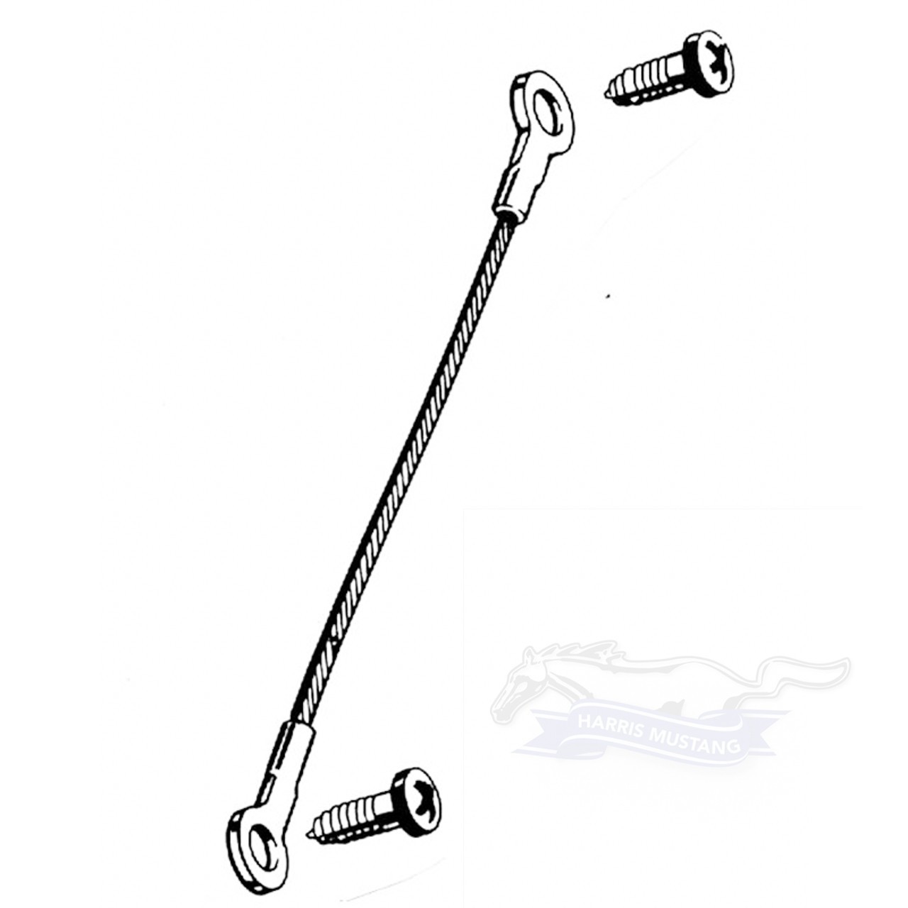 64 1/2 65 66 Mustang Falcon Glove Box Door Cable - C4DZ-6206008