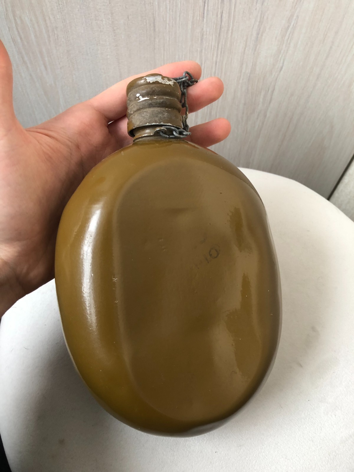Vintage Soviet Russian Army Gear Water Aluminum Flask Canteen Bottle 1980s USSR
