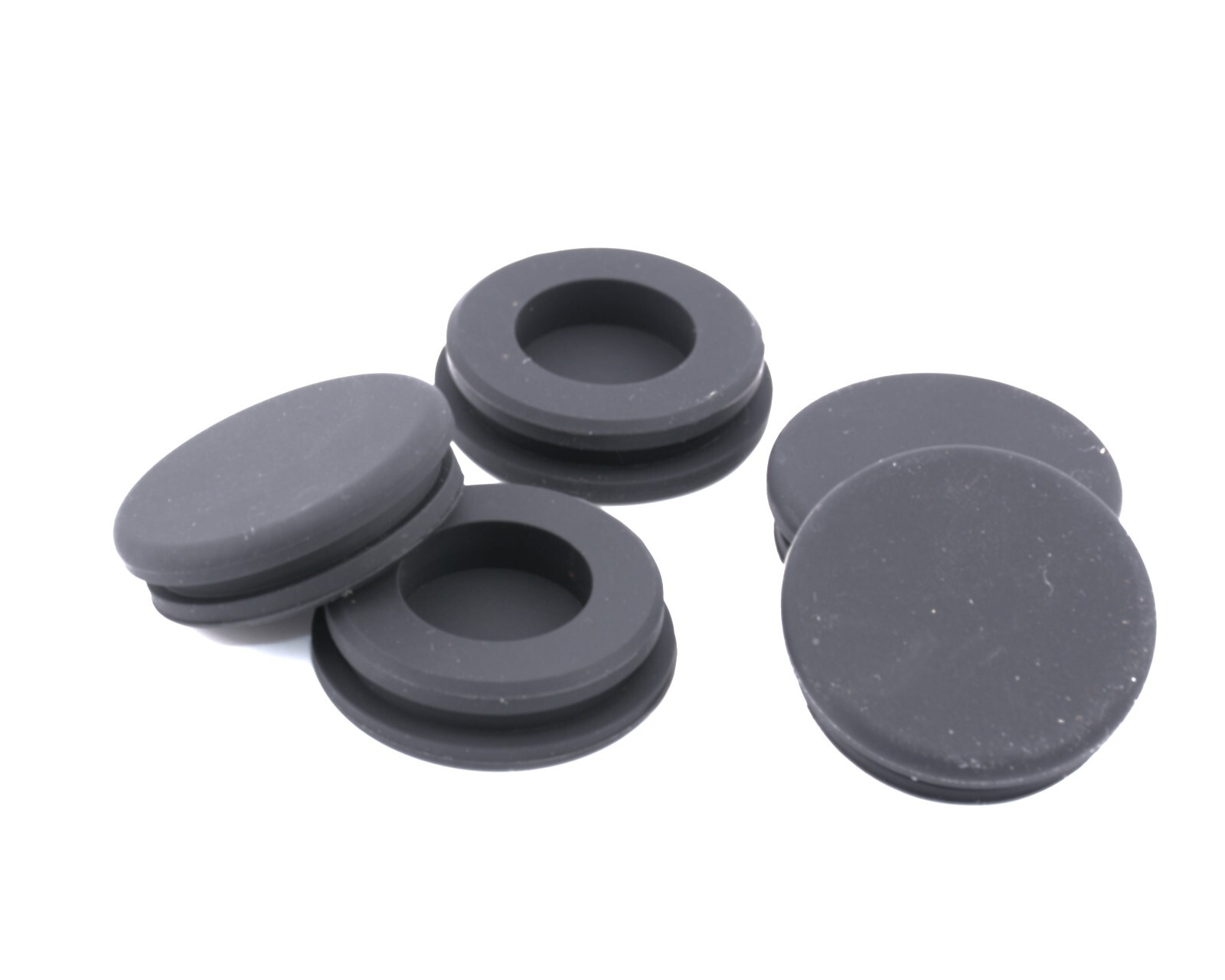 1 1/8" Hole Size Solid Rubber Grommet without Center Hole, Fits 1/8" Materials