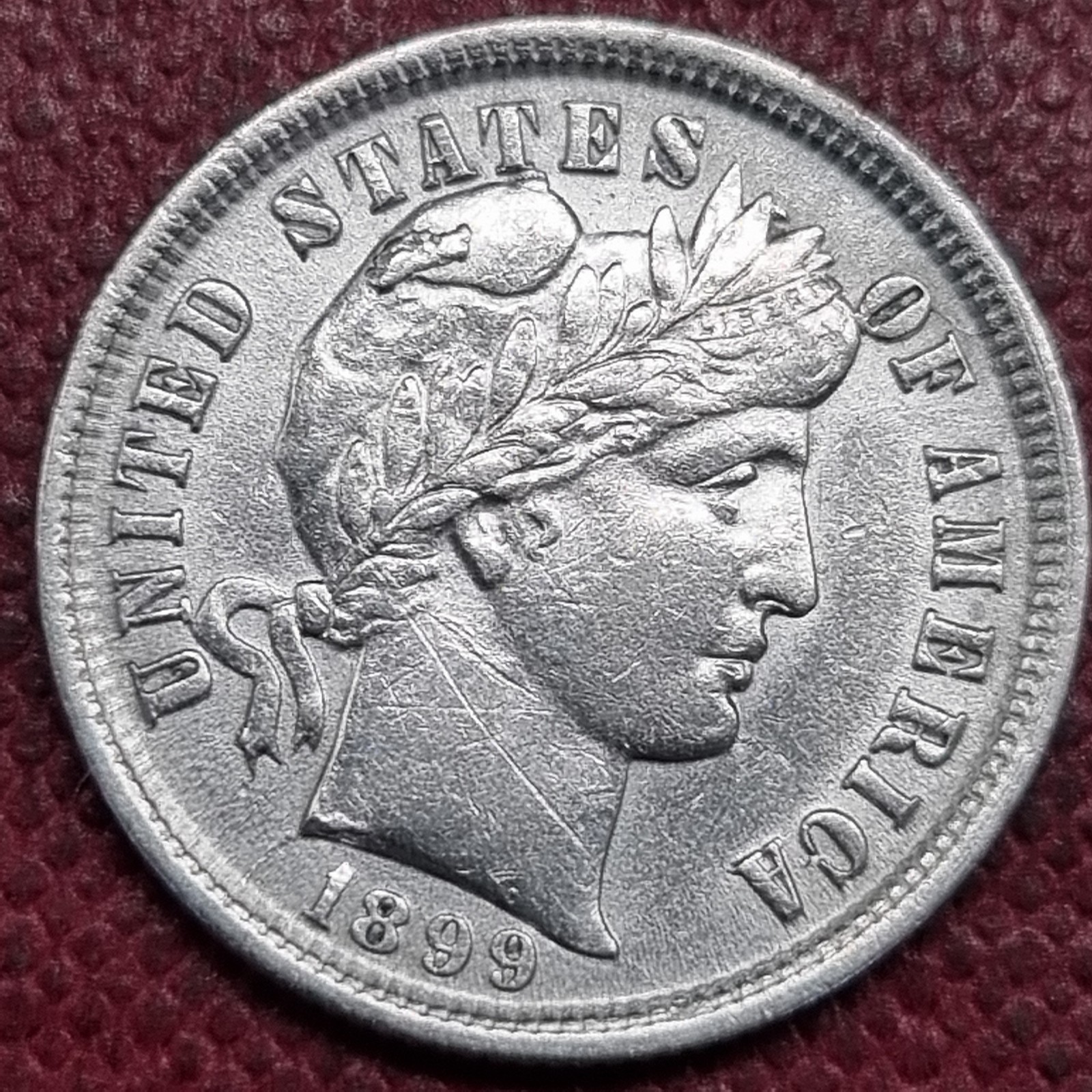 1899 Barber Dime 10c AU - UNC Uncirculated #102211