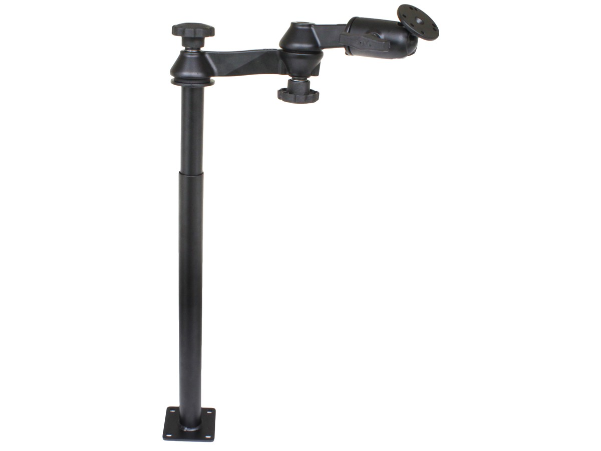 RAM Tele-Pole with 12" and 18" Poles, Double Swing Arms and Round AMPS Plate