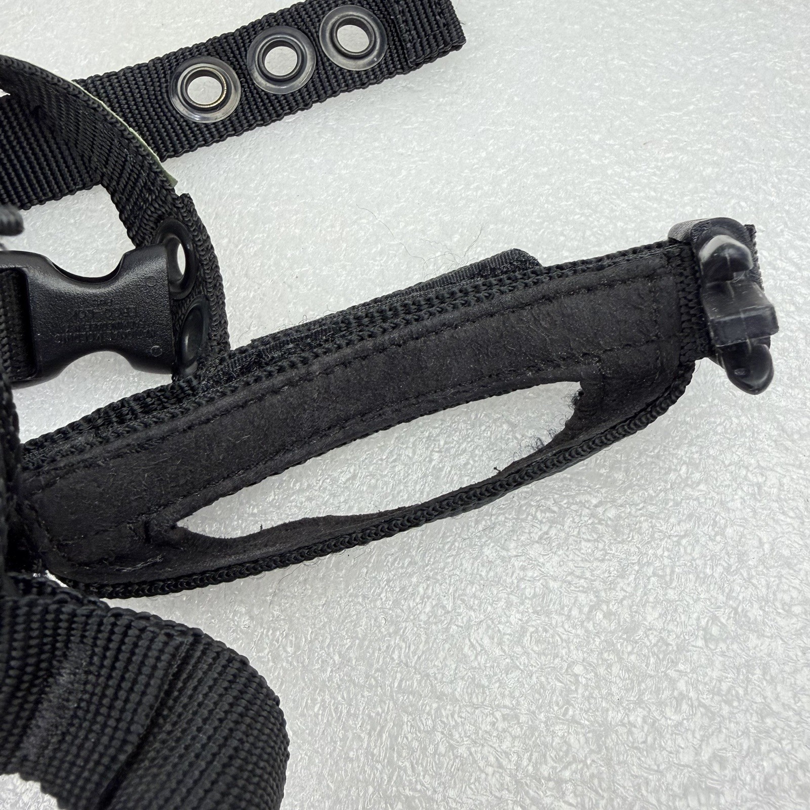 S/M Black Gentex TBH Military USGI Combat Helmet Chinstrap ACH MICH 4-point