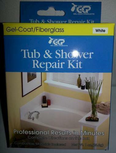 Gel-Coat Fiberglass Tub and Shower Chip & Gouge Surface Repair Kit - White