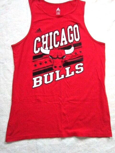 Adidas ~ NBA Basketball ~ Chicago Bulls ~ Sleeveless Shirt ~ Red ~Youth L  NWOT!