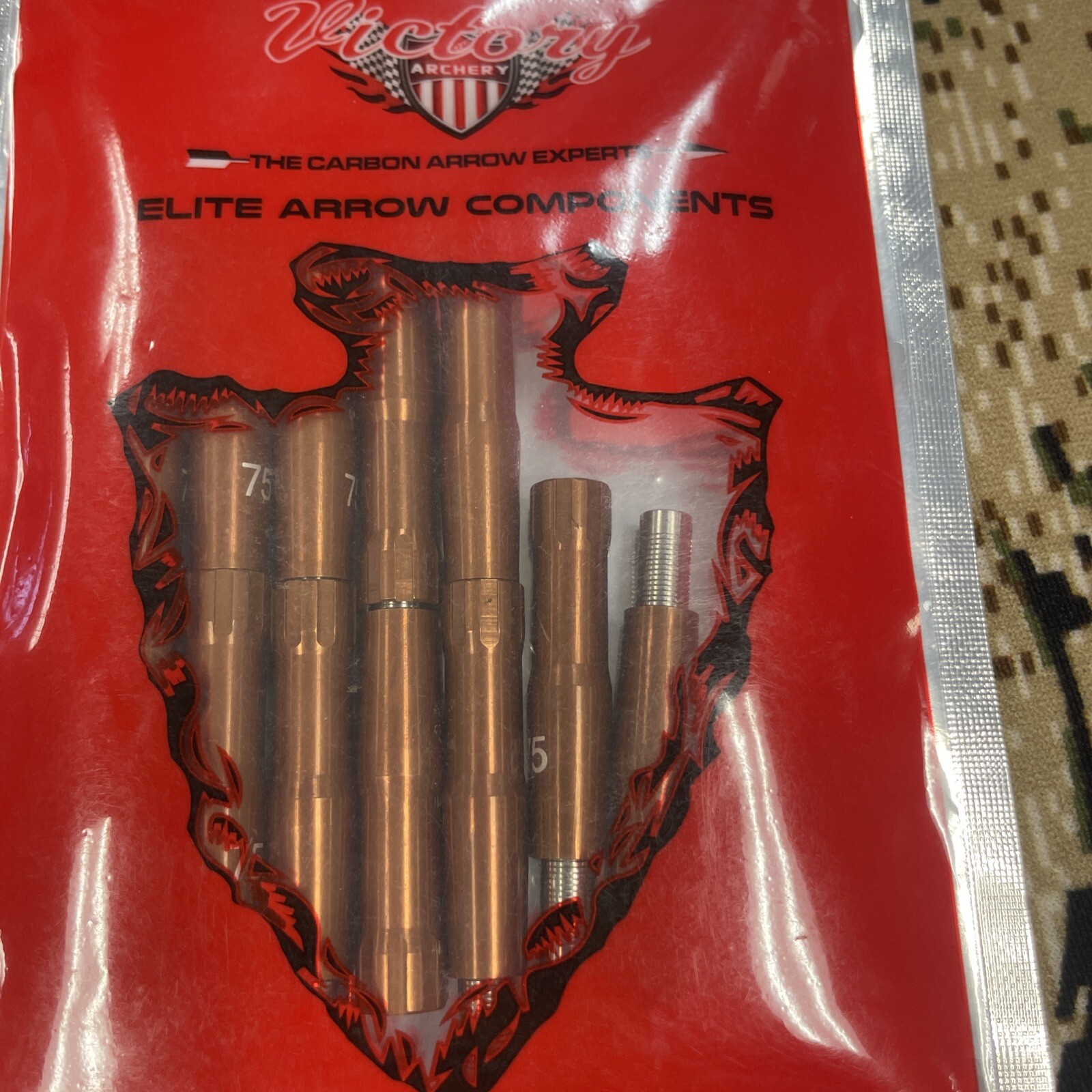 Victory Archery Elite Arrow Components Insert Shok TL RIP 260 SM 75 Grain