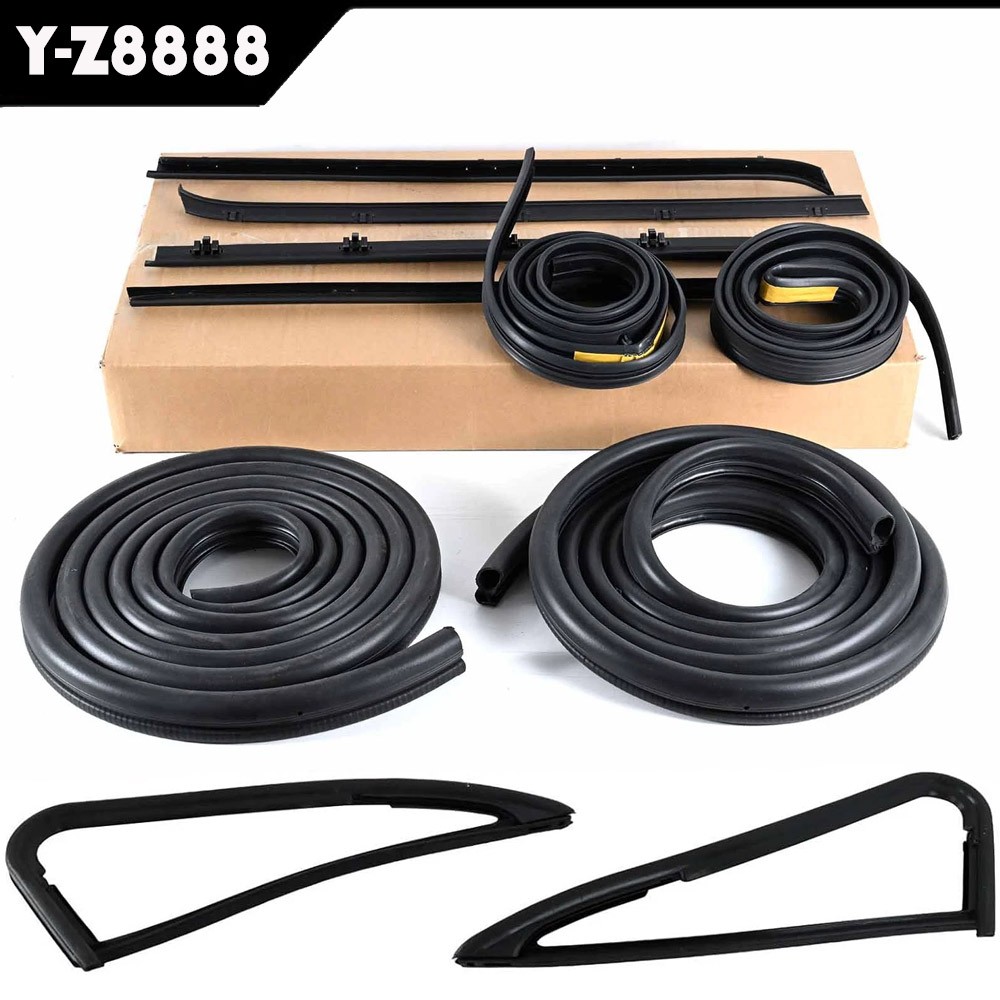 Complete Door Window Weatherstrip Seals Set Kit for 1985-1991 Chevy GMC C10 K10