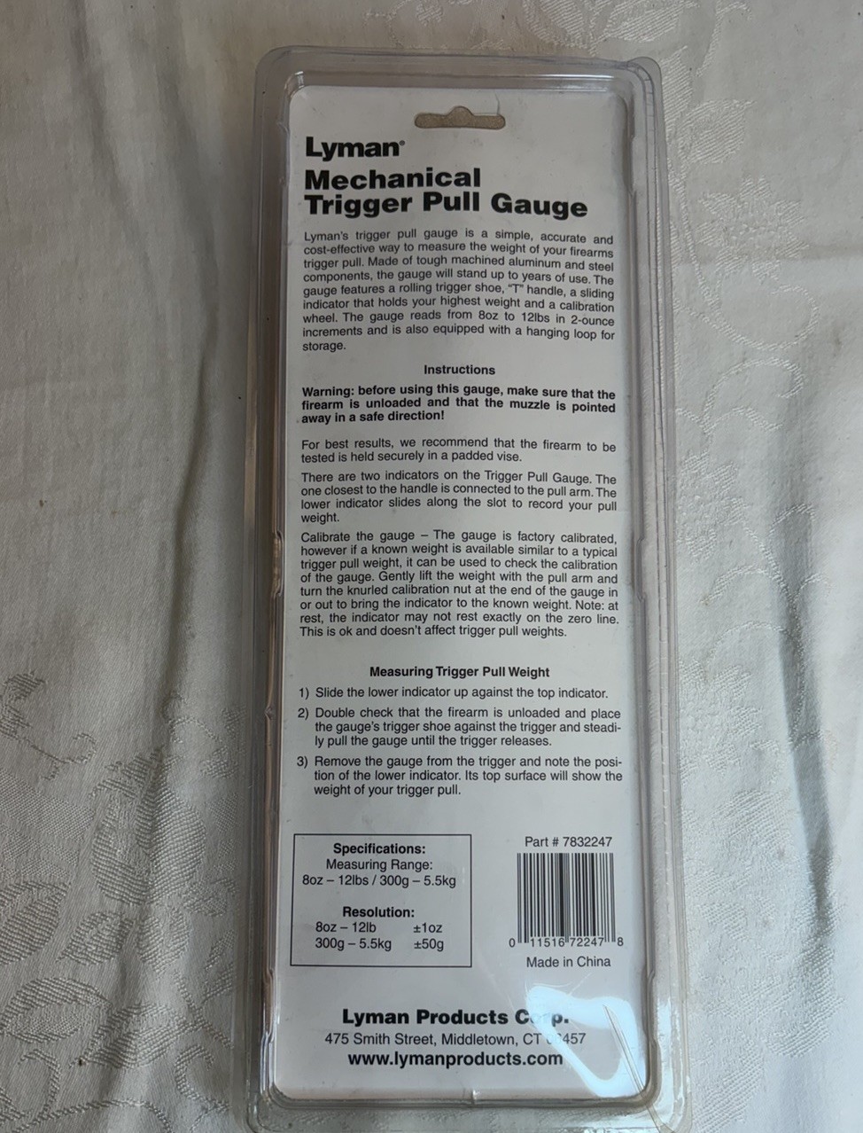 Lyman Mechanical Trigger Pull Gauge 7832247 NEW IN BOX