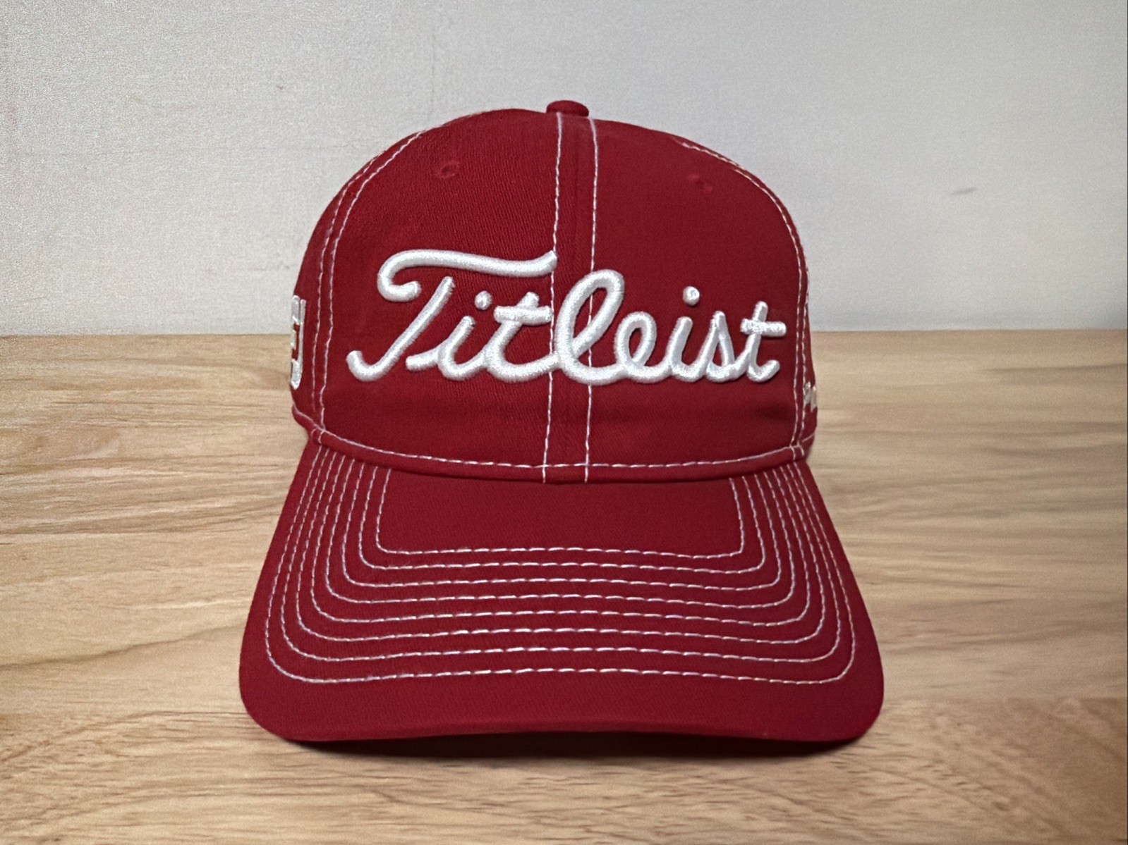 Team Titleist Footjoy FJ Pro v1 Golf Hat Cap One Size Adjustable Red