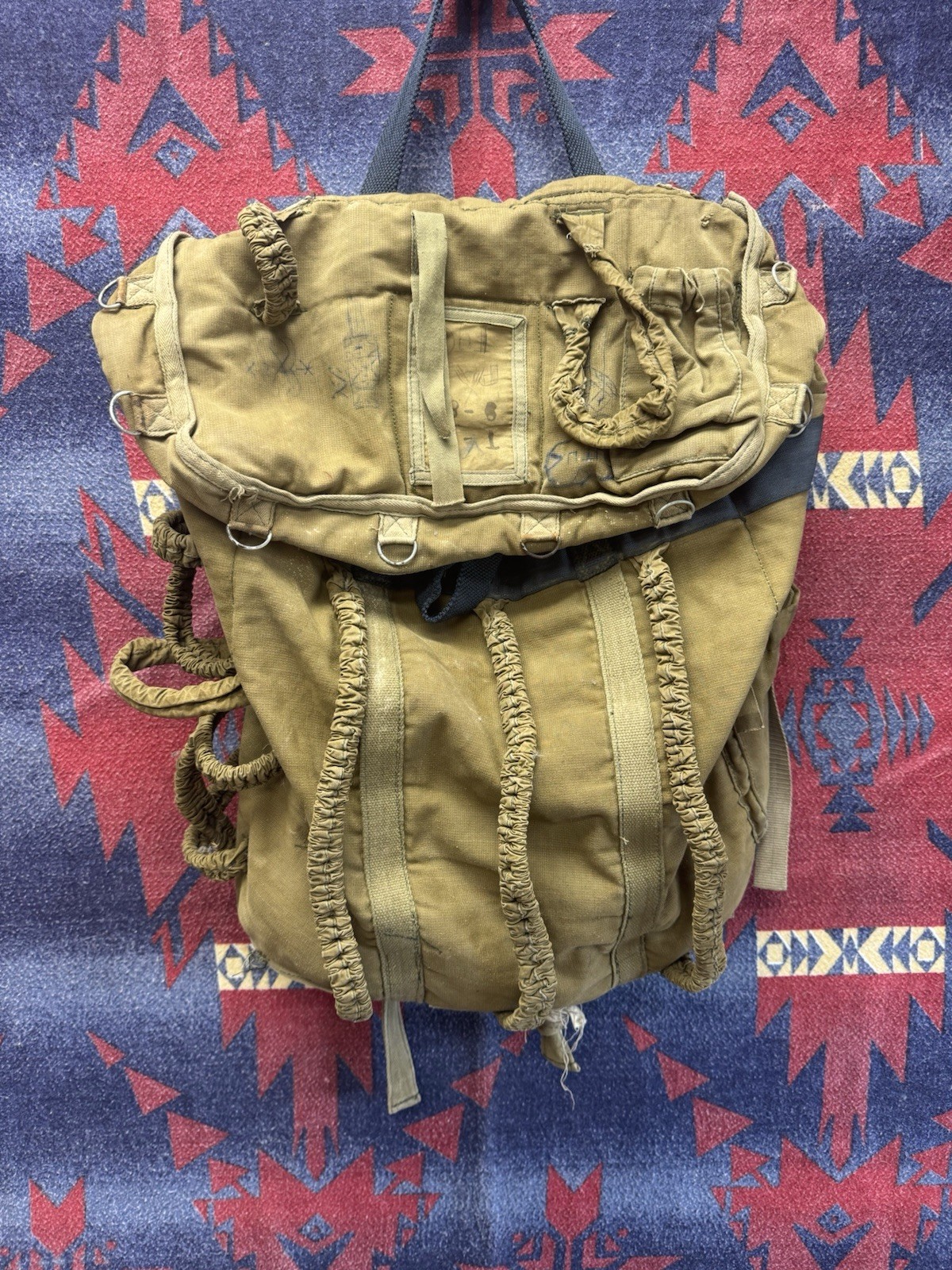 Rare Vintage Romanian Paratrooper Kit Bag Militaria Trench Art Backpack