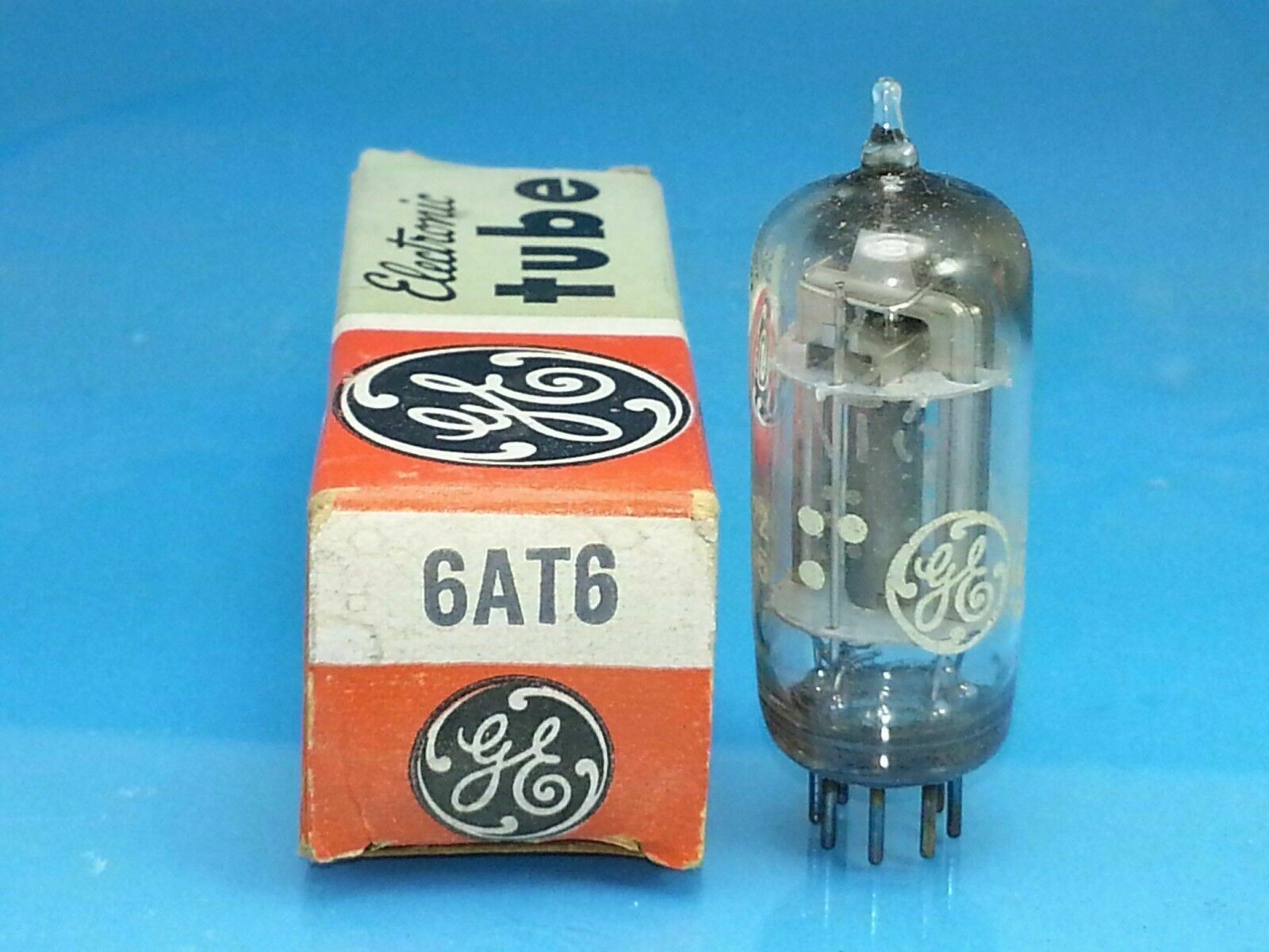 GE 6AT6 VACUUM TUBE SINGLE 1 PCS ABSOLUTELY NOS NIB