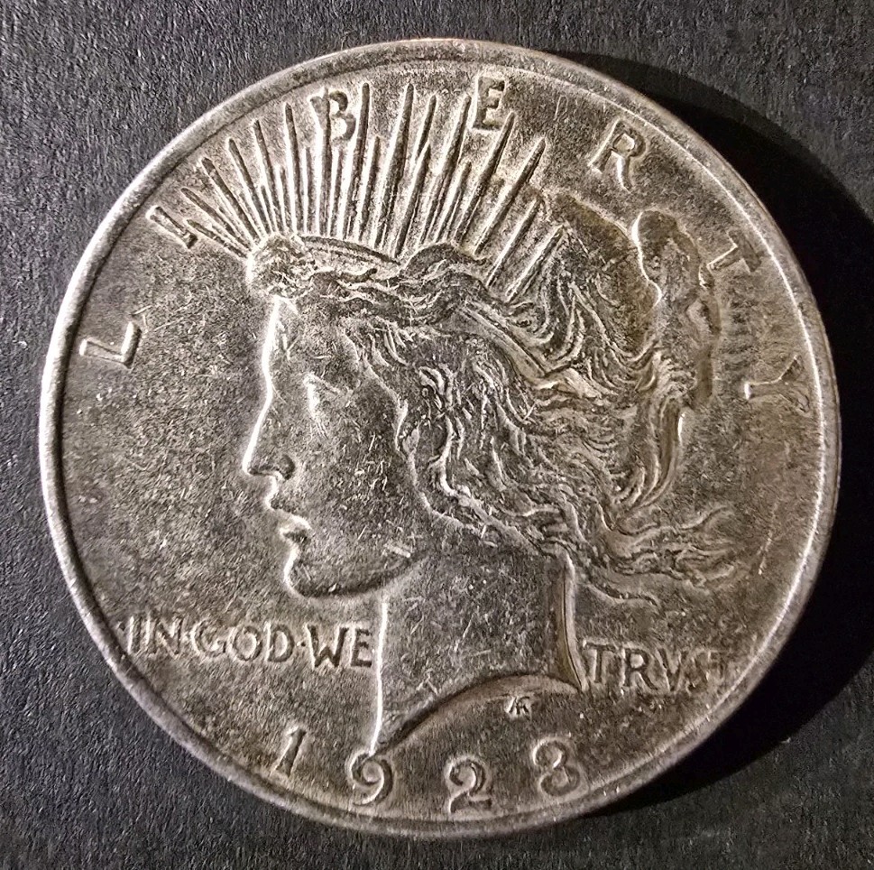 1923 - P Peace Dollar 90% Silver - Circulated FREE SHIPPING