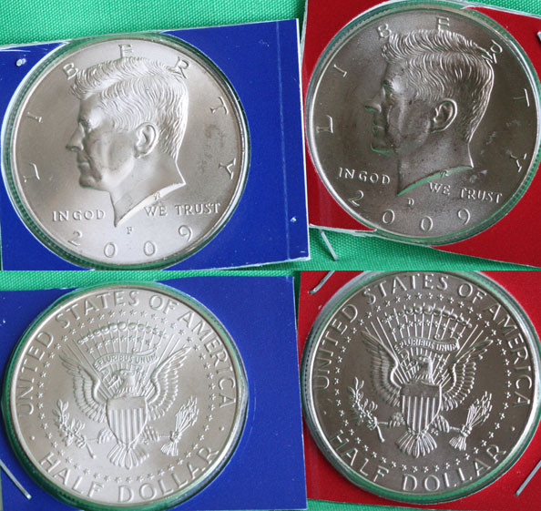2009 P and D Kennedy Half Dollar Coin from US Mint Set 2 BU Cello Fifty Cent UNC