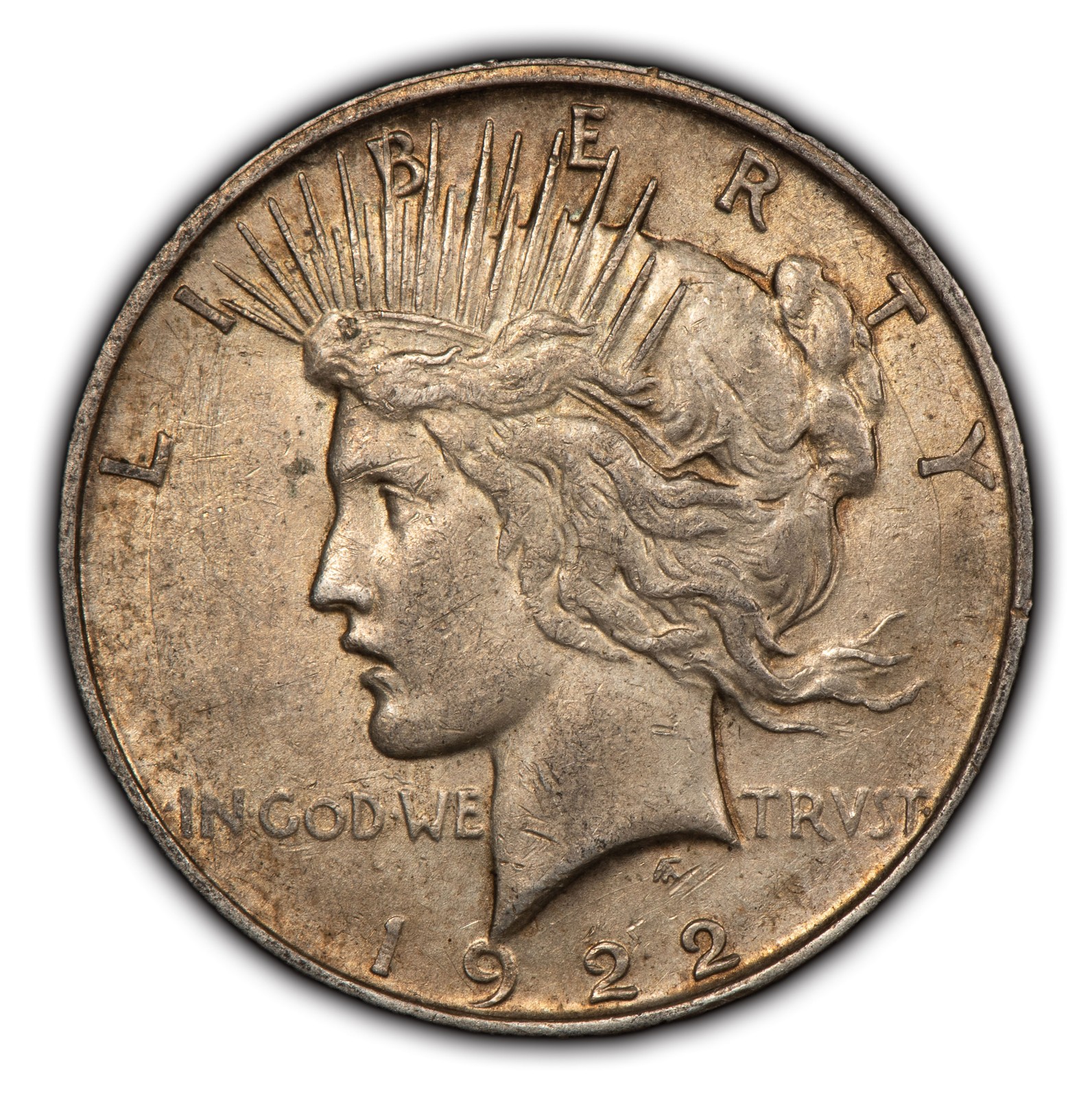 1922-D $1 Silver Peace Dollar - AU Better Date - SKU-D4241