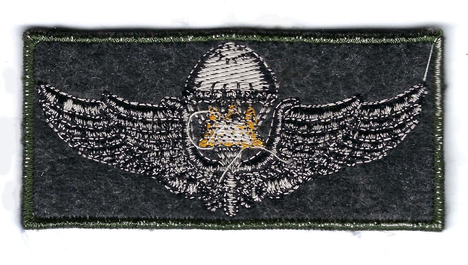 Cambodia Special Forces Paratrooper Airborne Jump Wings Patch Dark Yellow