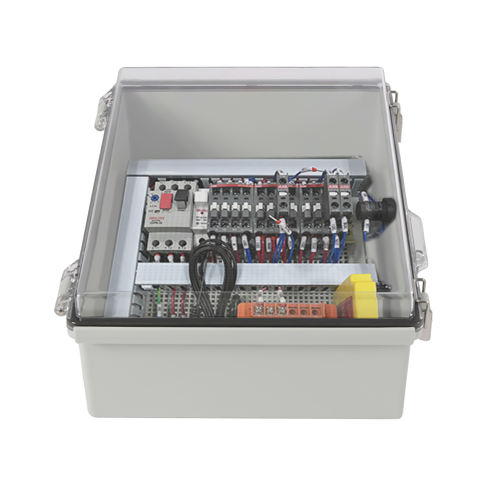 Stainless Steel Wall Mount Hinged Cover Latch Junction Box w/Clear Enclosure