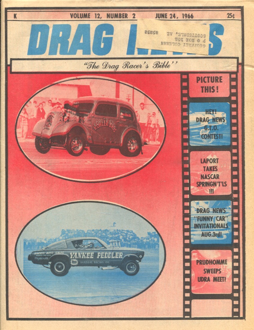 Sports Pub: Drag News-6/24/1966-Laport Takes Nascar Springnationals/ Prudhomm...
