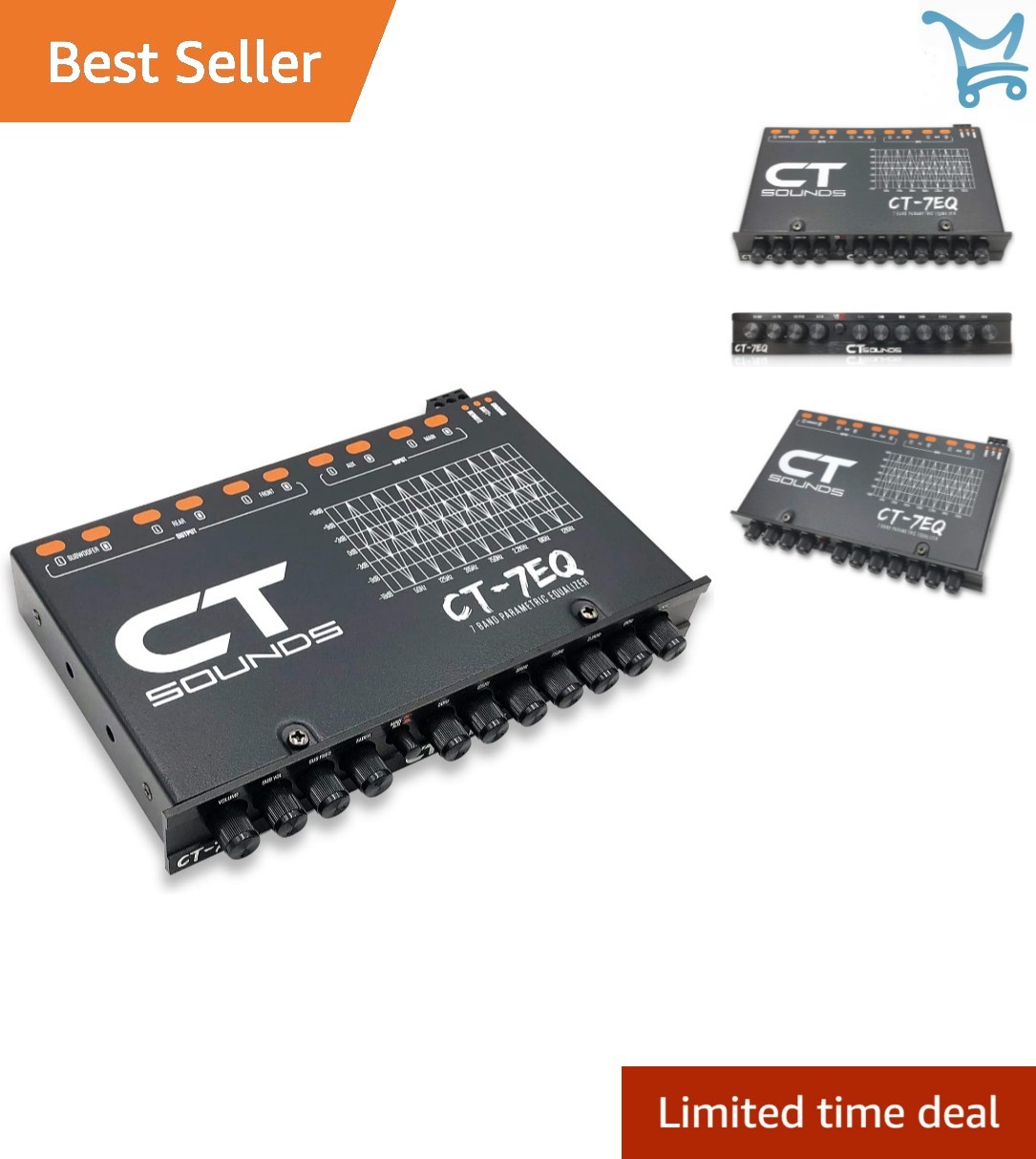 7 Band Car Audio Equalizer 1/2 Din Parametric Sound Enhancer for Car Stereo