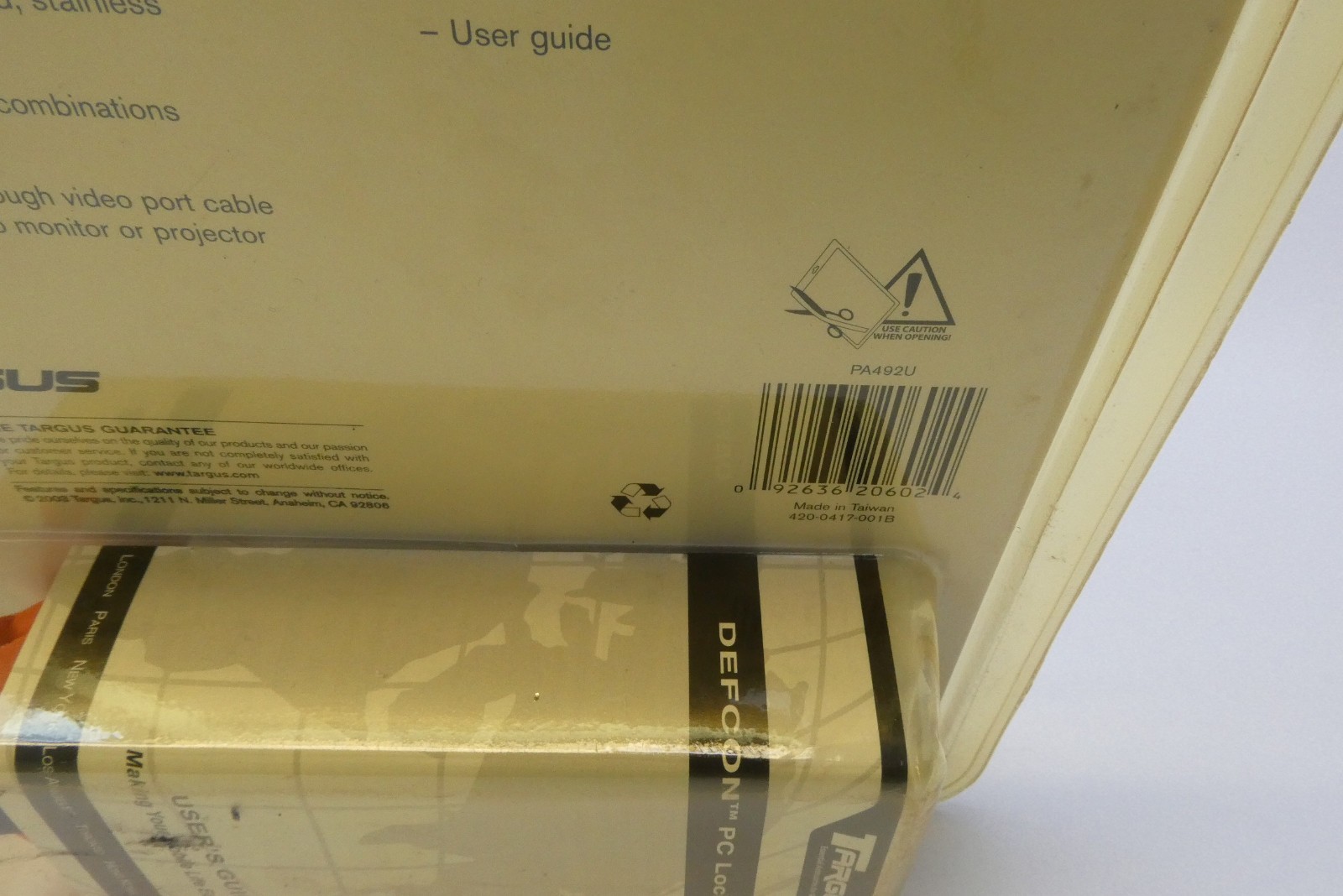 Targus DEFCON VPCL Computer Video Port Combination Lock PA492U Security Cable