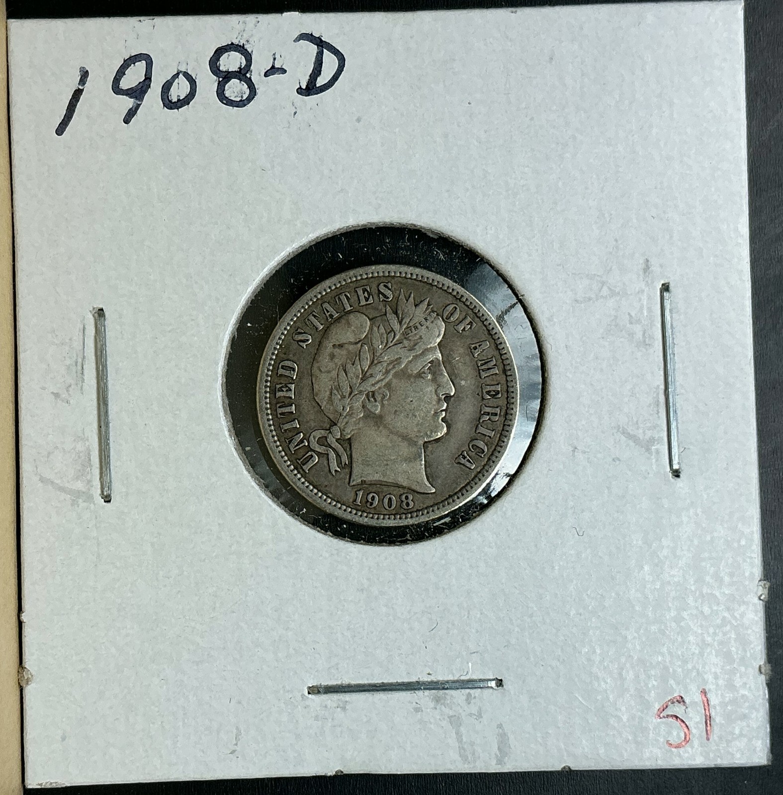 1908-D VF-XF Barber Liberty Dime Denver Choice Problem Free original rare silver