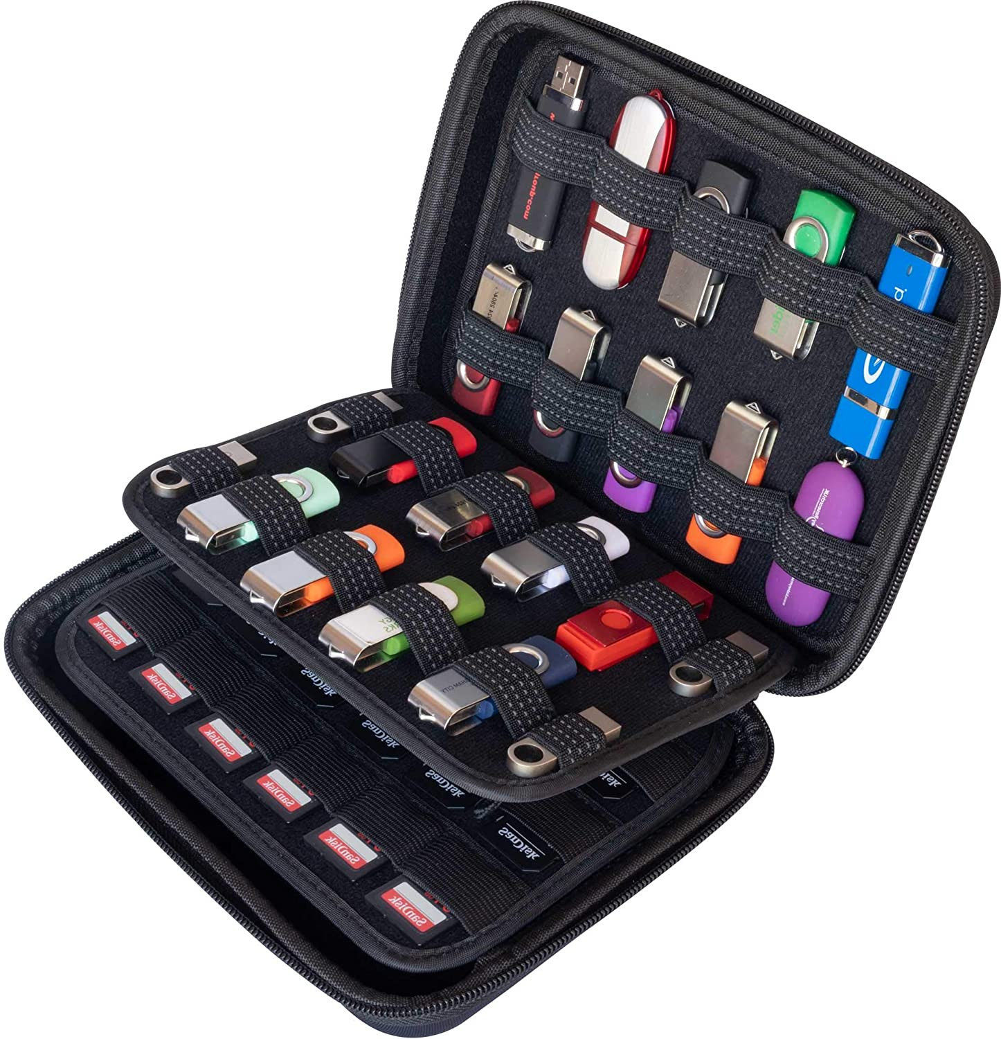 USB Flash Drive Organizer Case SD Card Holder External HDD Storage