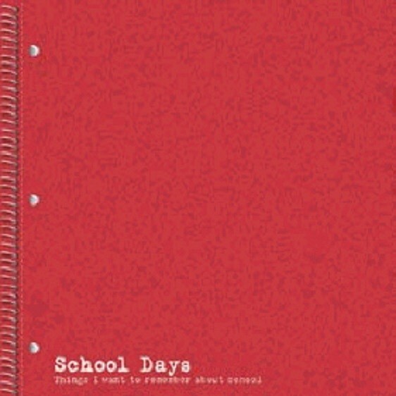 Red Notebook, school scrapbook paper - Karen Foster Design - 60448