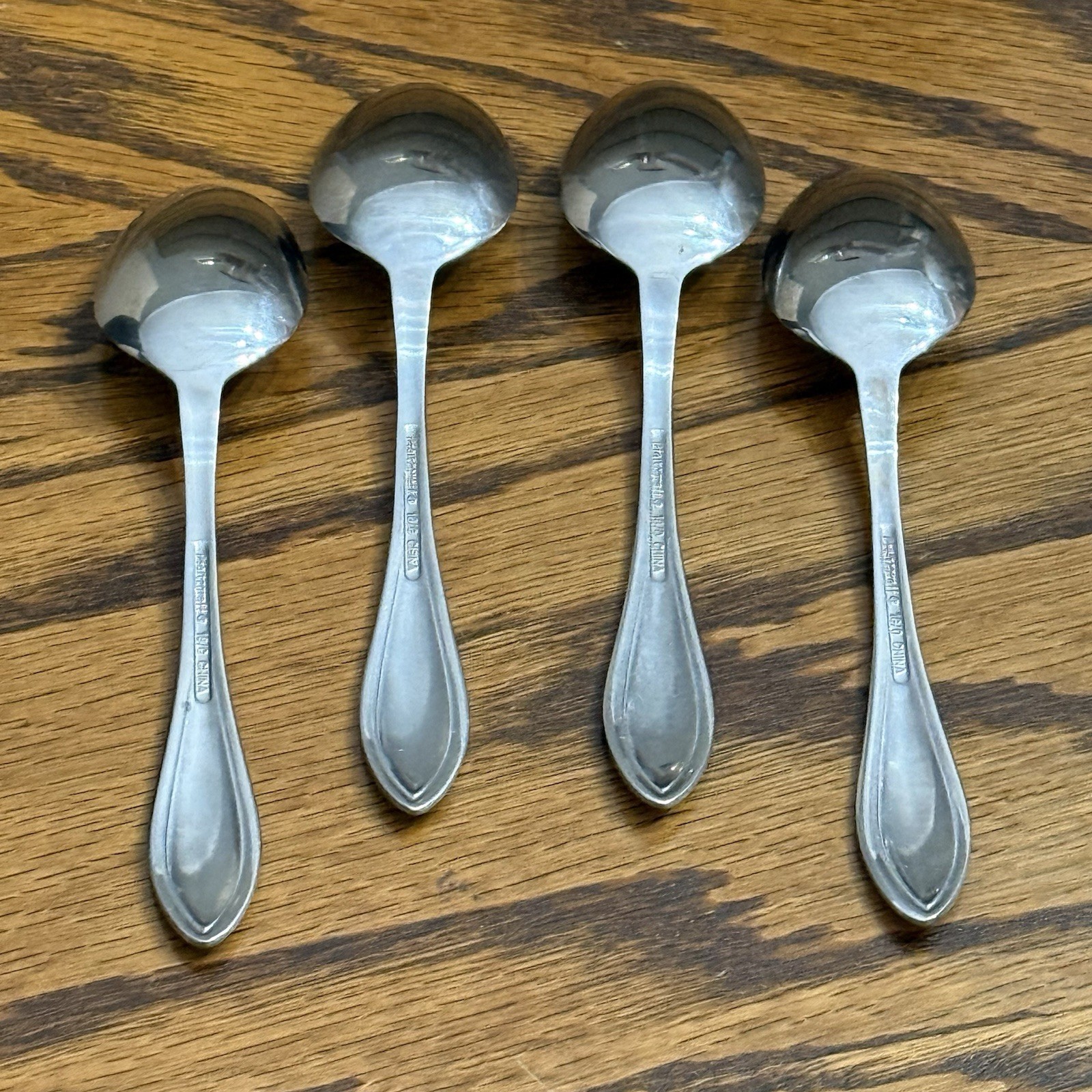 Pfaltzgraff American Bead 4 Teaspoons Stainless Flatware 6 1/4”