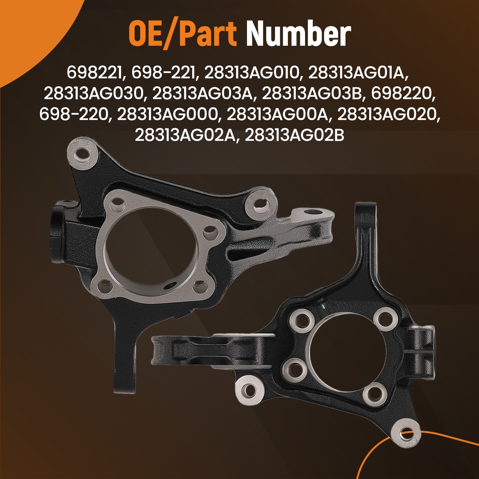 Front Left & Right Knuckle Kit for Subaru Forester/Legacy 2009-2014 28313AG010