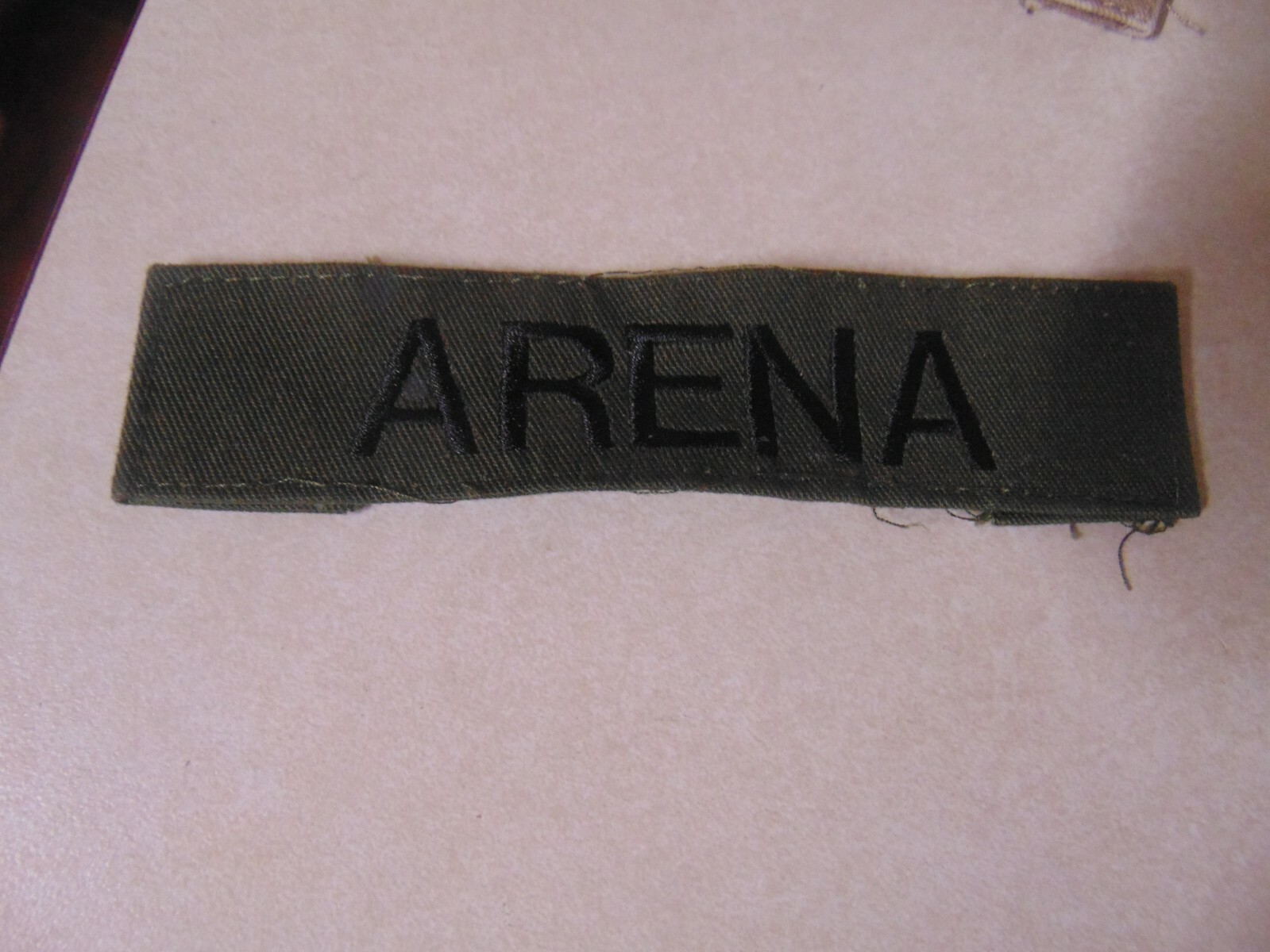MILITARY PATCH US NAVY NAME TAPE TAG SEW ON GREEN COMBAT USED ARENA