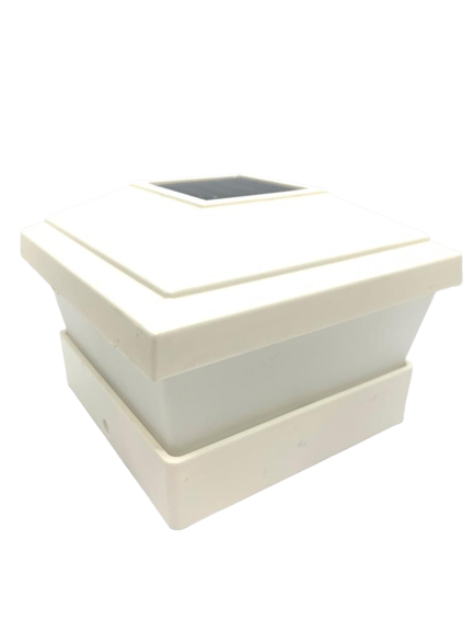 4PK White / Black / Copper / Silver 5" x 5" Solar Post Deck Cap Fence LED Light