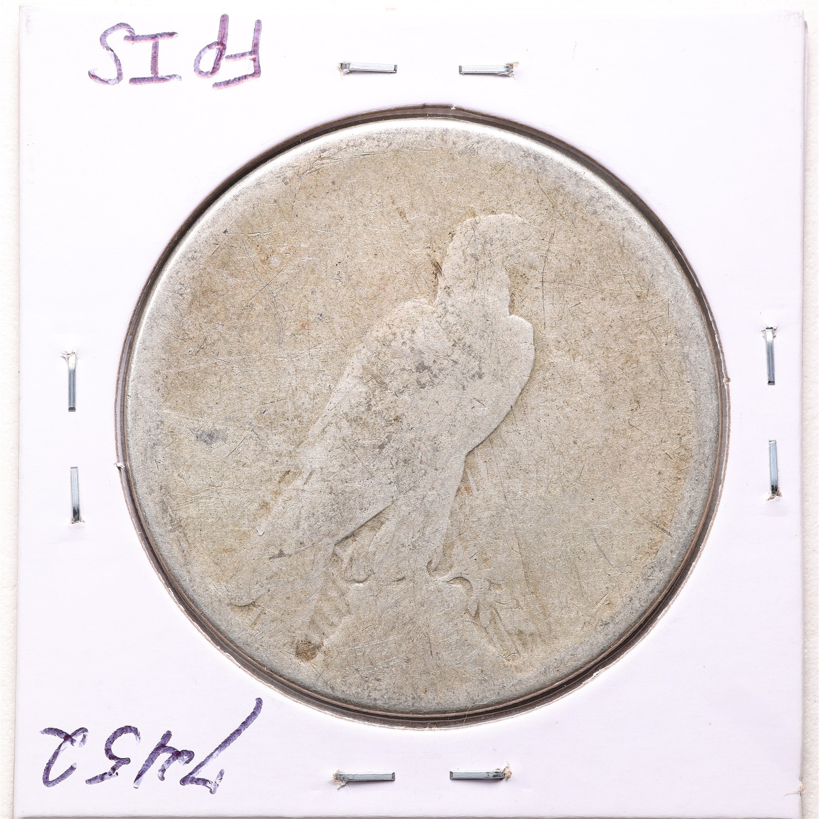 1924 $1 Peace Silver Dollar in Poor Condition #7452 "Lowball"