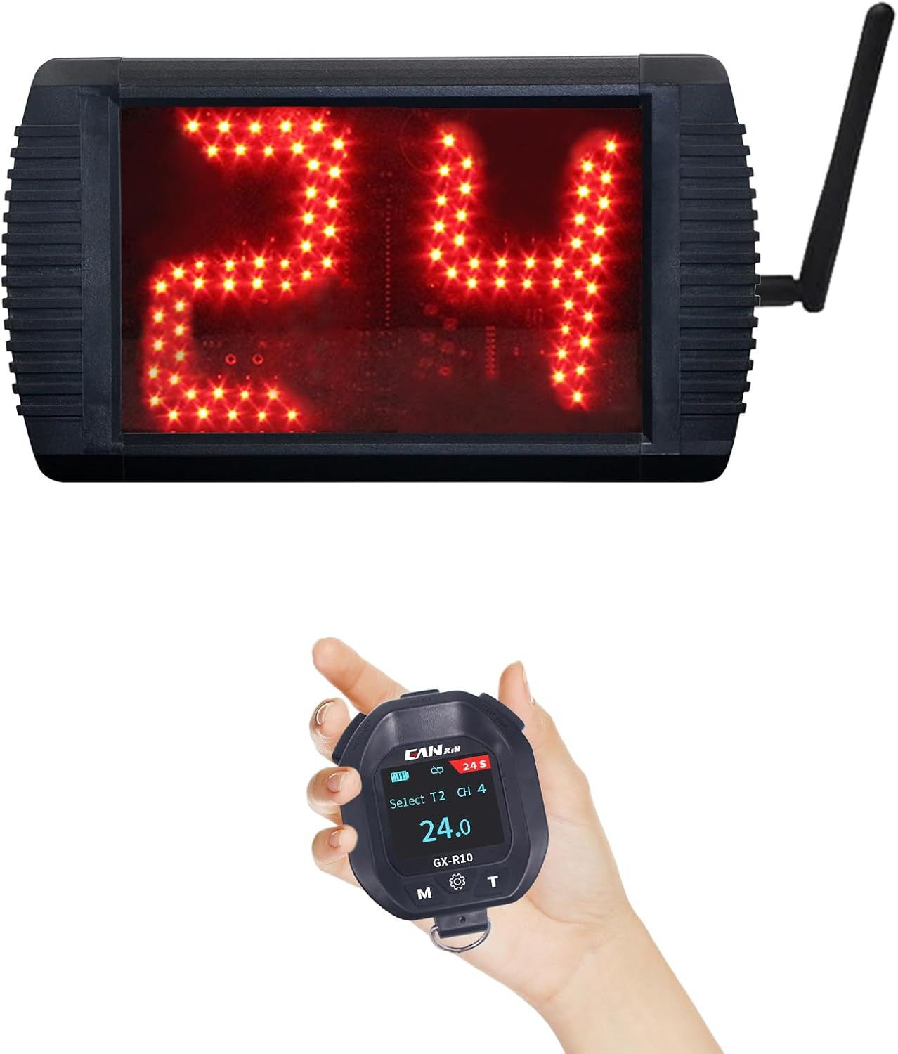Shot Clock Basketball Timer,12/24/25/30/35/40/60 Seconds Countdown Timer, Portab