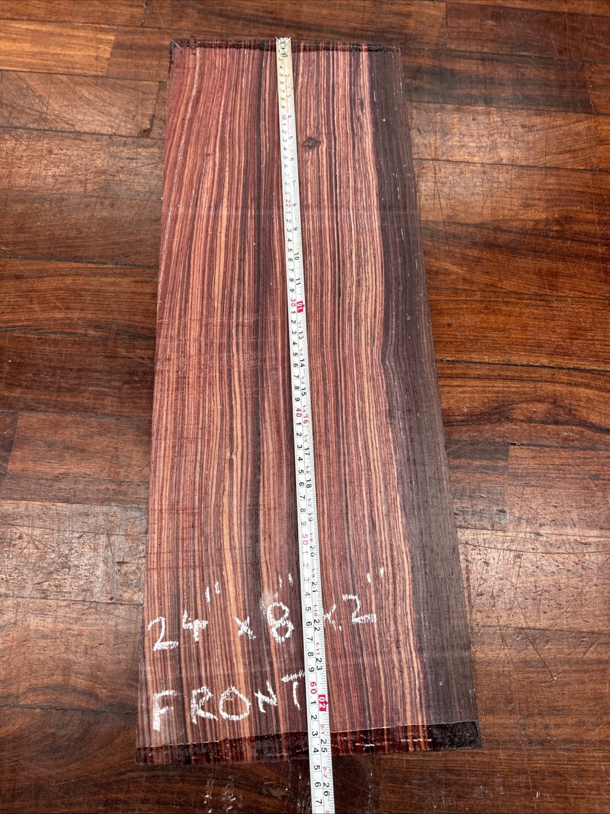 Indian Rosewood Blank 24” X 8” X 2”. SAME ITEM