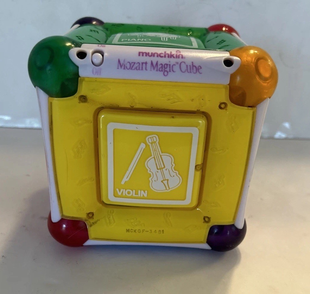 Munchkin Mozart Magic Cube Battery Operated Musical Toy for Ages 1-4 Music Theme