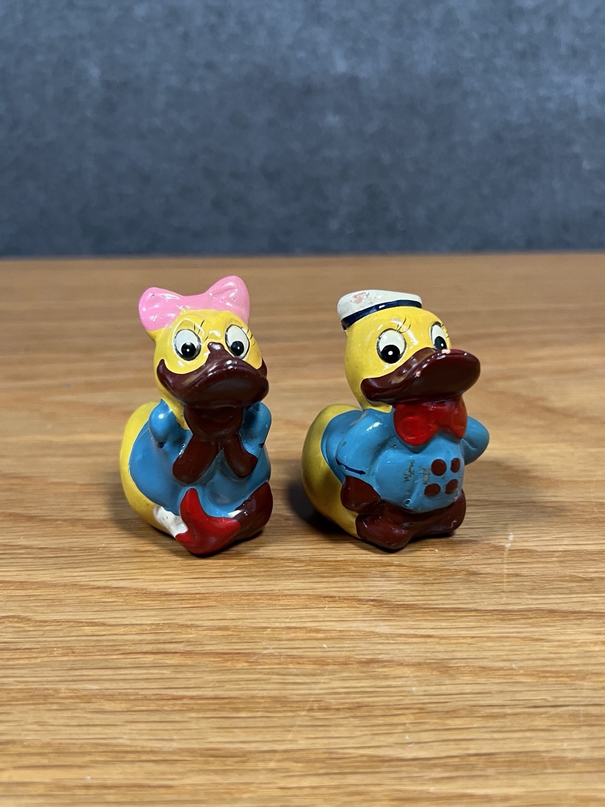 Duck Cartoon Pencil Sharpeners Boy And Girl Ducks Antique Vintage