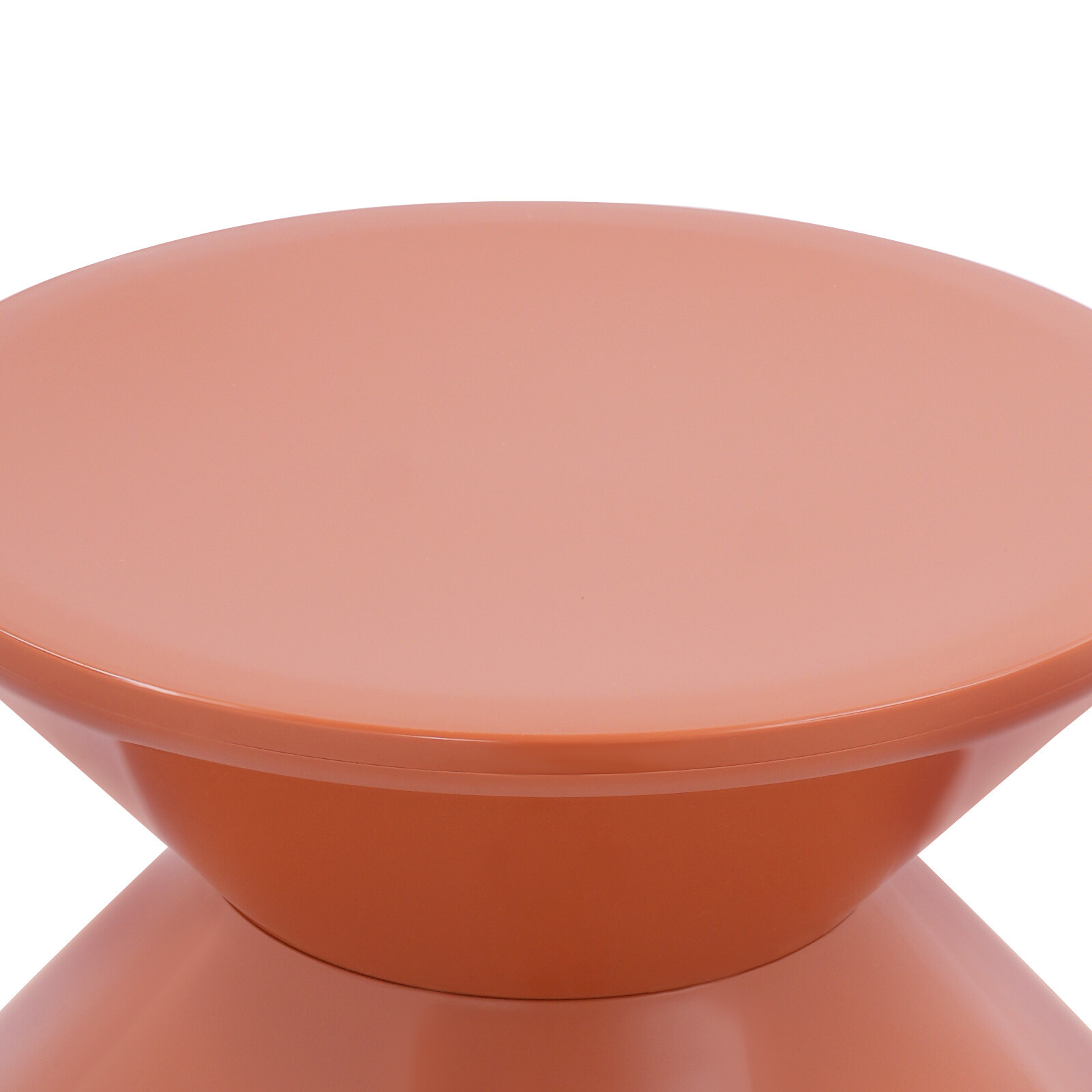 Orange Round Side Table Indoor PET End Table 36*45cm Floor-Standing Side Table